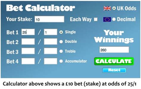 3 to 1 bet calculator